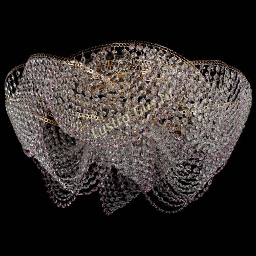 Люстра Галактика №4 розовая в Новокузнецке Гусь Хрустальный