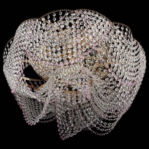 Люстра Галактика №4 розовая в Новокузнецке Гусь Хрустальный