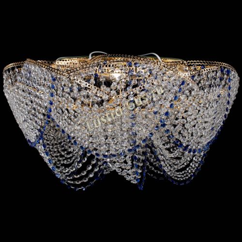 Люстра Галактика №4 синяя в Новокузнецке Гусь Хрустальный