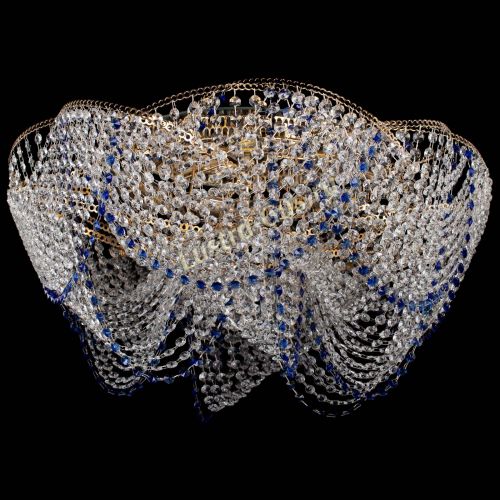 Люстра Галактика №4 синяя в Новокузнецке Гусь Хрустальный