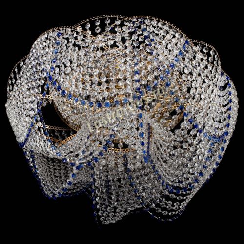 Люстра Галактика №4 синяя в Новокузнецке Гусь Хрустальный