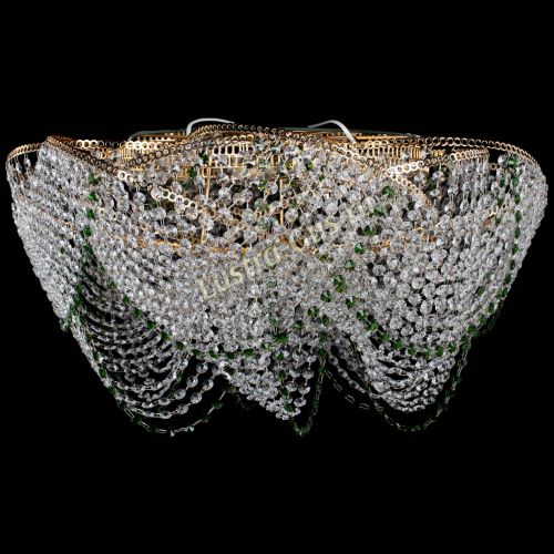 Люстра Галактика №4 зеленая в Новокузнецке Гусь Хрустальный