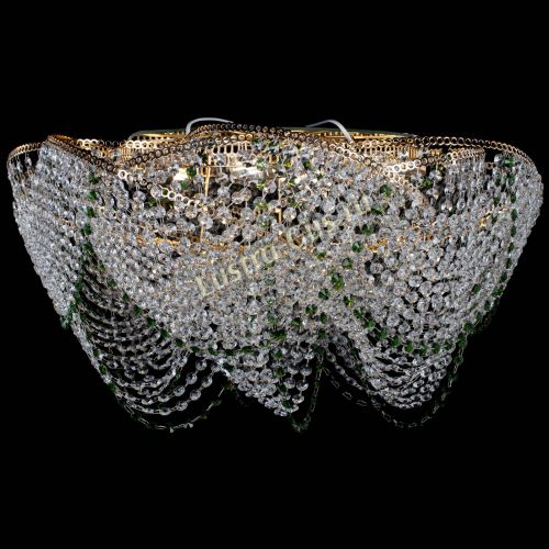 Люстра Галактика №4 зеленая в Новокузнецке Гусь Хрустальный