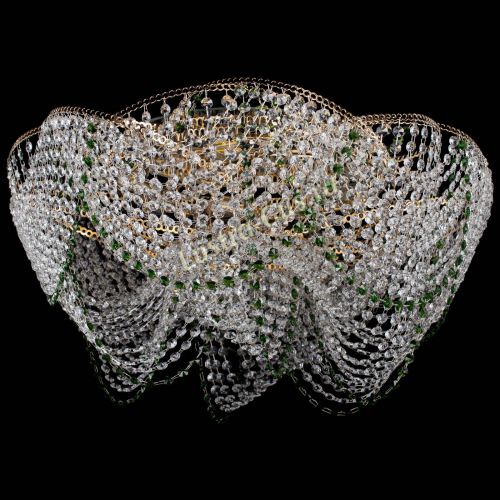 Люстра Галактика №4 зеленая в Новокузнецке Гусь Хрустальный