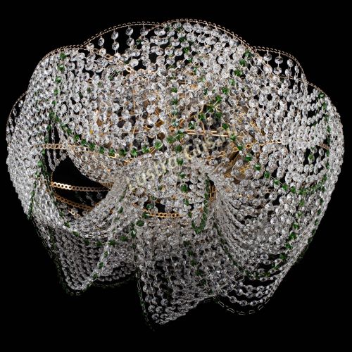 Люстра Галактика №4 зеленая в Новокузнецке Гусь Хрустальный