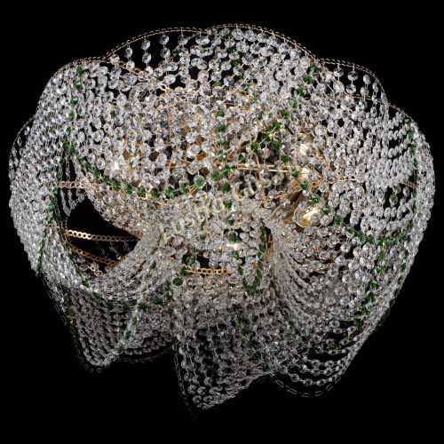 Люстра Галактика №4 зеленая в Новокузнецке Гусь Хрустальный