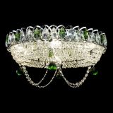Люстра Глория №1 зеленая, диаметр - 500 мм, цвет фурнитуры - серебро, Люстры Гусь Хрустальный Люстра Глория №1 зеленая, диаметр - 500 мм, цвет фурнитуры - серебро, Люстры Гусь Хрустальный