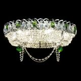 Люстра Глория №1 зеленая, диаметр - 500 мм, цвет фурнитуры - серебро, Люстры Гусь Хрустальный Люстра Глория №1 зеленая, диаметр - 500 мм, цвет фурнитуры - серебро, Люстры Гусь Хрустальный