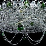 Люстра Глория №1 зеленая, диаметр - 500 мм, цвет фурнитуры - серебро, Люстры Гусь Хрустальный Люстра Глория №1 зеленая, диаметр - 500 мм, цвет фурнитуры - серебро, Люстры Гусь Хрустальный