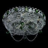 Люстра Глория №1 зеленая, диаметр - 500 мм, цвет фурнитуры - серебро, Люстры Гусь Хрустальный Люстра Глория №1 зеленая, диаметр - 500 мм, цвет фурнитуры - серебро, Люстры Гусь Хрустальный