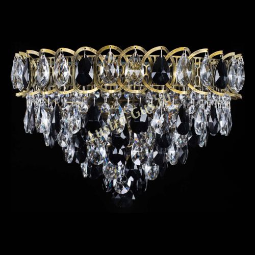 Люстра Грация №1 под бронзу черная в Новокузнецке Гусь Хрустальный