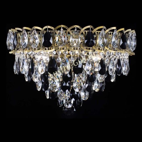 Люстра Грация №1 под бронзу черная в Новокузнецке Гусь Хрустальный