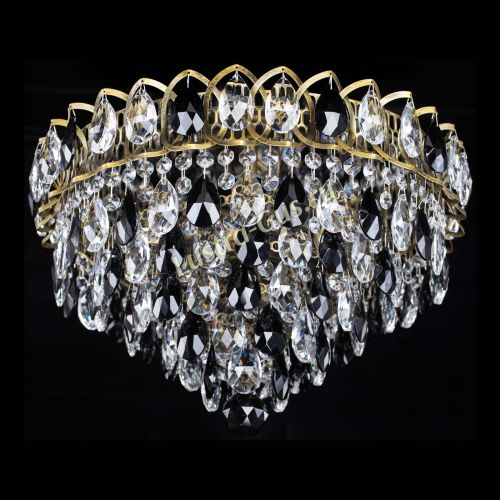 Люстра Грация №1 под бронзу черная в Новокузнецке Гусь Хрустальный