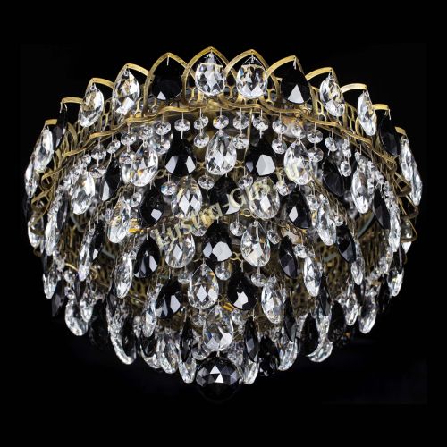 Люстра Грация №1 под бронзу черная в Новокузнецке Гусь Хрустальный