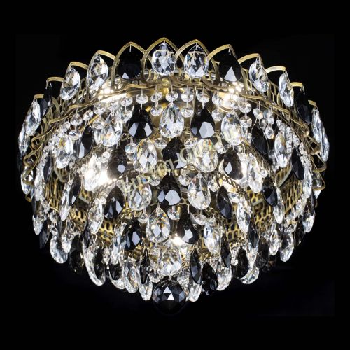 Люстра Грация №1 под бронзу черная в Новокузнецке Гусь Хрустальный