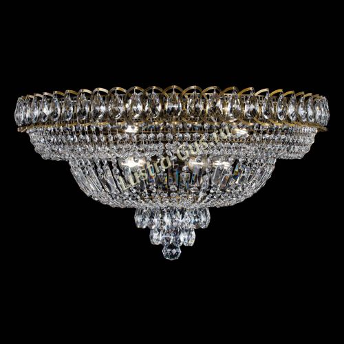 Люстра Хрустальный Каскад №1 700 мм под бронзу в Новокузнецке Гусь Хрустальный