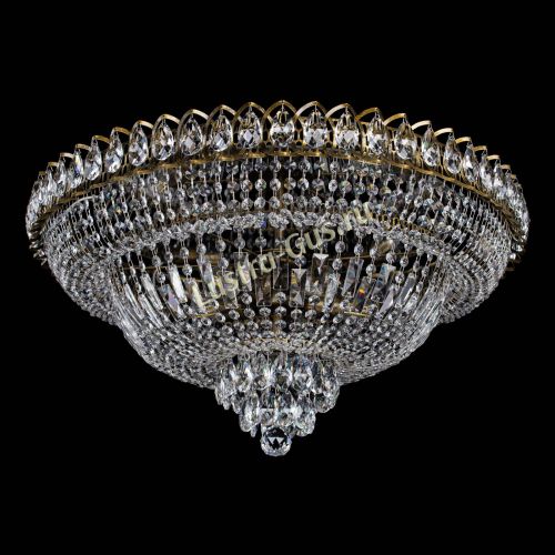 Люстра Хрустальный Каскад №1 700 мм под бронзу в Новокузнецке Гусь Хрустальный