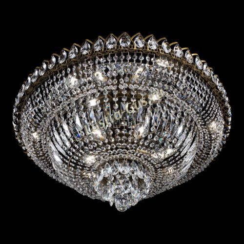 Люстра Хрустальный Каскад №1 700 мм под бронзу в Новокузнецке Гусь Хрустальный