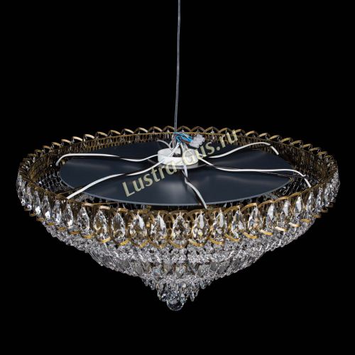 Люстра Хрустальный Каскад №1 700 мм под бронзу в Новокузнецке Гусь Хрустальный