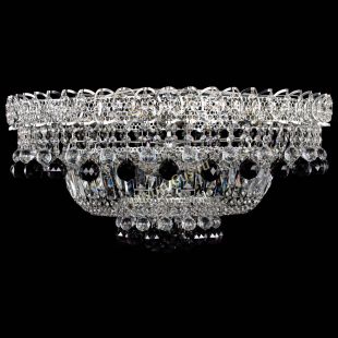 Люстра потолочная Хрустальный каскад №3 Шар черная