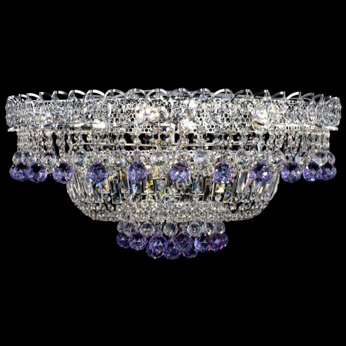 Люстра Хрустальный каскад №3 Шар фиолетовая в Новокузнецке Гусь Хрустальный
