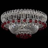 Люстра Хрустальный каскад №3 Шар красная в Новокузнецке