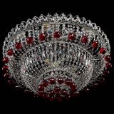 Люстра Хрустальный каскад №3 Шар красная в Новокузнецке