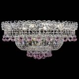 Люстра Хрустальный каскад №3 Шар розовая в Новокузнецке