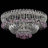 Люстра Хрустальный каскад №3 Шар розовая в Новокузнецке