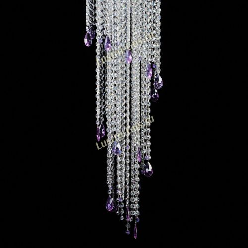 Люстра Хрустальный Каскад №5 фиолетовый в Новокузнецке Гусь Хрустальный