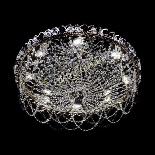 Люстра Каскад Ажур 700 мм черный в Новокузнецке Гусь Хрустальный