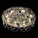 Люстра Каскад Ажур 700 мм синий в Новокузнецке Люстра Каскад Ажур 700 мм синий в Новокузнецке