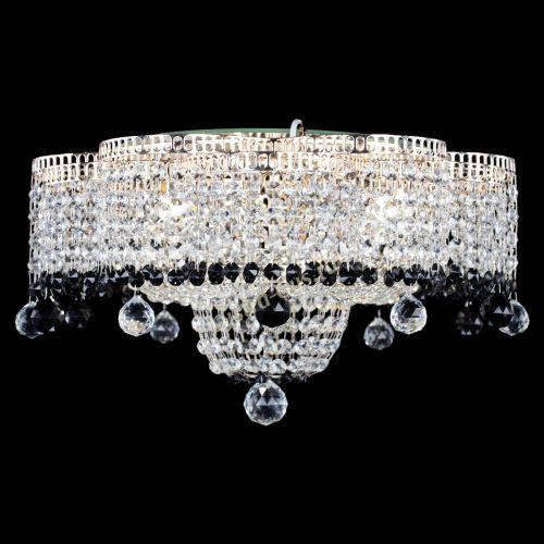 Люстра Камелия №4 черная в Новокузнецке Гусь Хрустальный