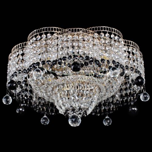 Люстра Камелия №4 черная в Новокузнецке Гусь Хрустальный