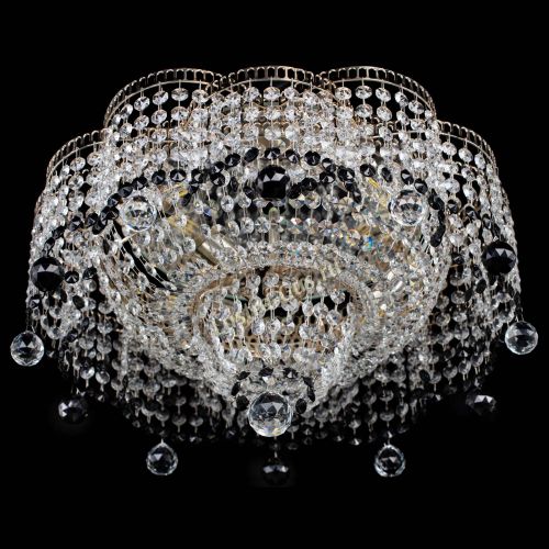 Люстра Камелия №4 черная в Новокузнецке Гусь Хрустальный