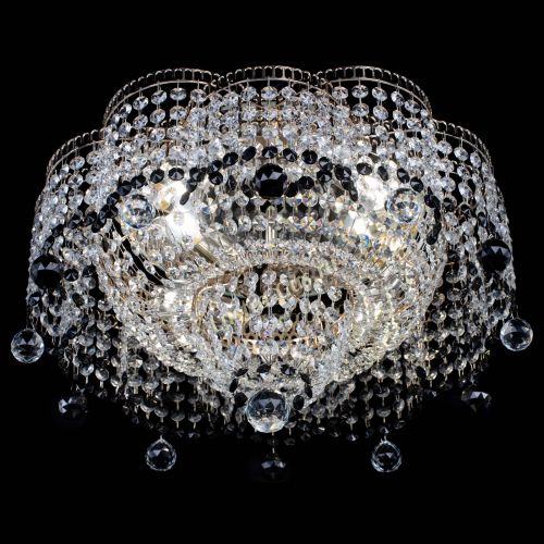 Люстра Камелия №4 черная в Новокузнецке Гусь Хрустальный