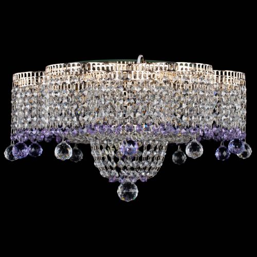 Люстра Камелия №4 фиолетовая в Новокузнецке Гусь Хрустальный