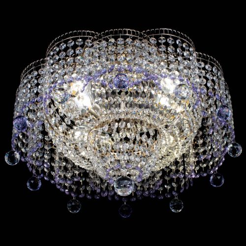 Люстра Камелия №4 фиолетовая в Новокузнецке Гусь Хрустальный