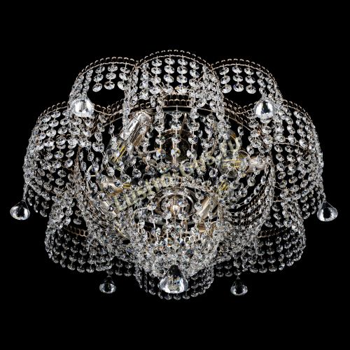 Люстра Камелия №4 конус в Новокузнецке Гусь Хрустальный