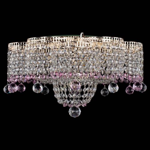 Люстра Камелия №4 розовая в Новокузнецке Гусь Хрустальный