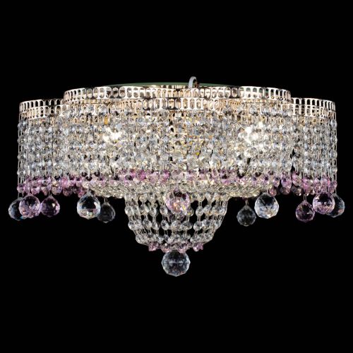 Люстра Камелия №4 розовая в Новокузнецке Гусь Хрустальный