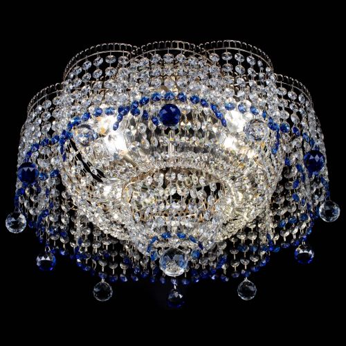 Люстра Камелия №4 синяя в Новокузнецке Гусь Хрустальный