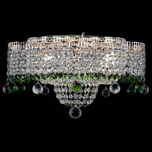 Люстра Камелия №4 зеленая в Новокузнецке Гусь Хрустальный