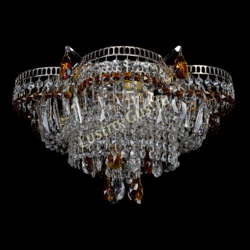 Люстра Камея №1 - 3 лампы чайная в Новокузнецке Гусь Хрустальный