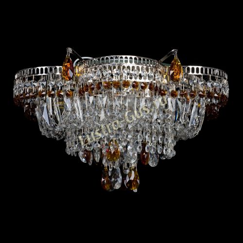 Люстра Камея №1 - 3 лампы чайная в Новокузнецке Гусь Хрустальный