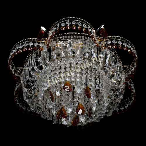 Люстра Камея №1 - 3 лампы чайная в Новокузнецке Гусь Хрустальный