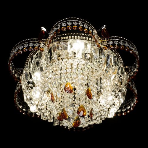 Люстра Камея №1 - 3 лампы чайная в Новокузнецке Гусь Хрустальный