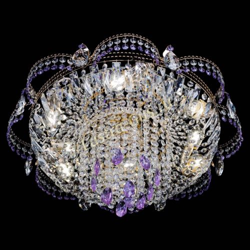 Люстра Камея №1 фиолетовая в Новокузнецке Гусь Хрустальный