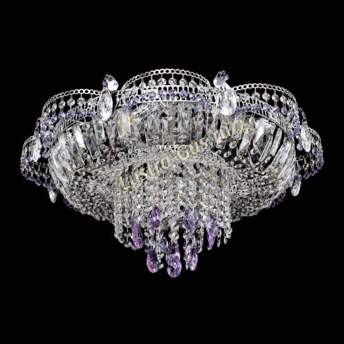 Люстра Камея №1 фиолетовая в Новокузнецке Гусь Хрустальный