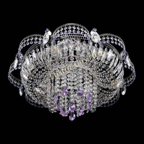 Люстра Камея №1 фиолетовая в Новокузнецке Гусь Хрустальный